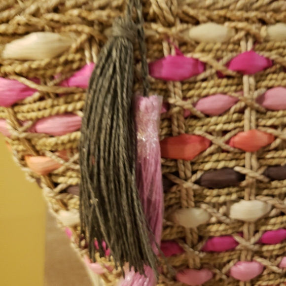 NWT! Cynthia Rowley Multicolor Woven Lined Tote - Picture 3 of 9